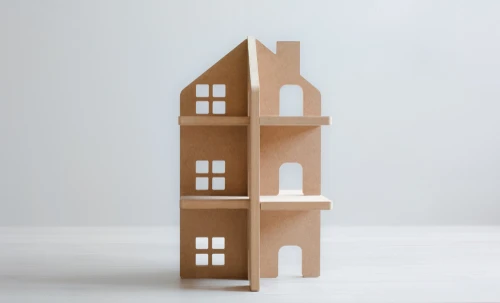 wooden toy multi story house