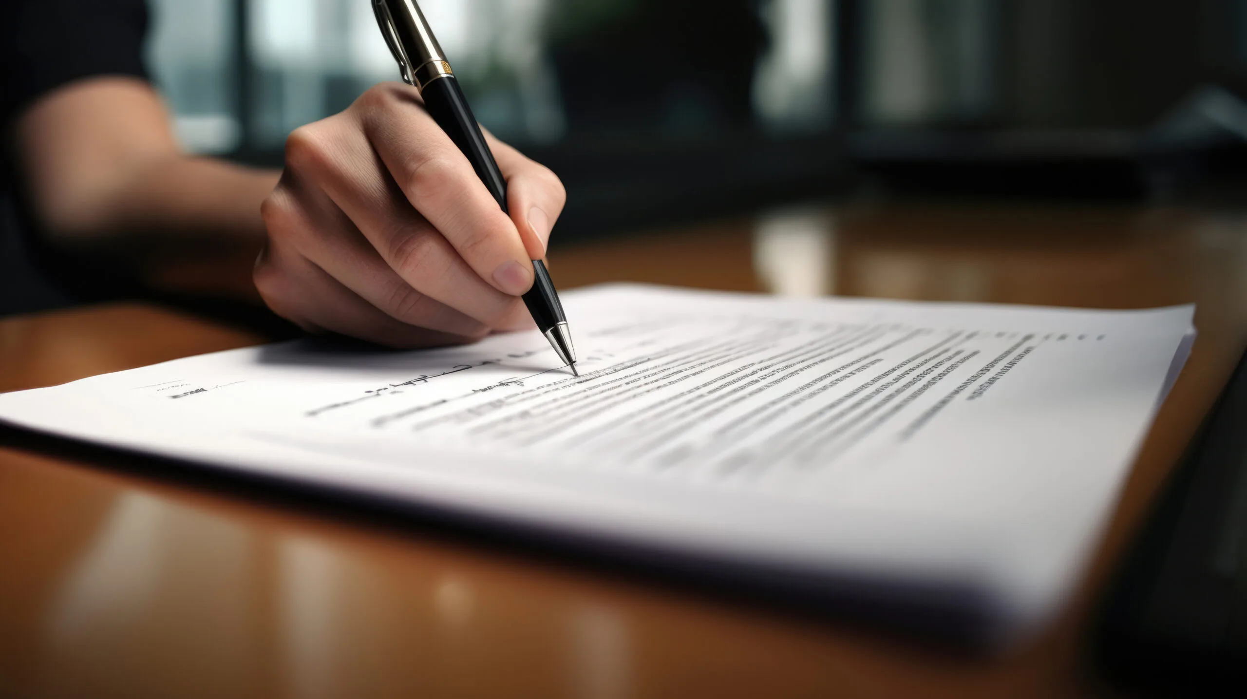 A lease guarantor form being filled out with a pen