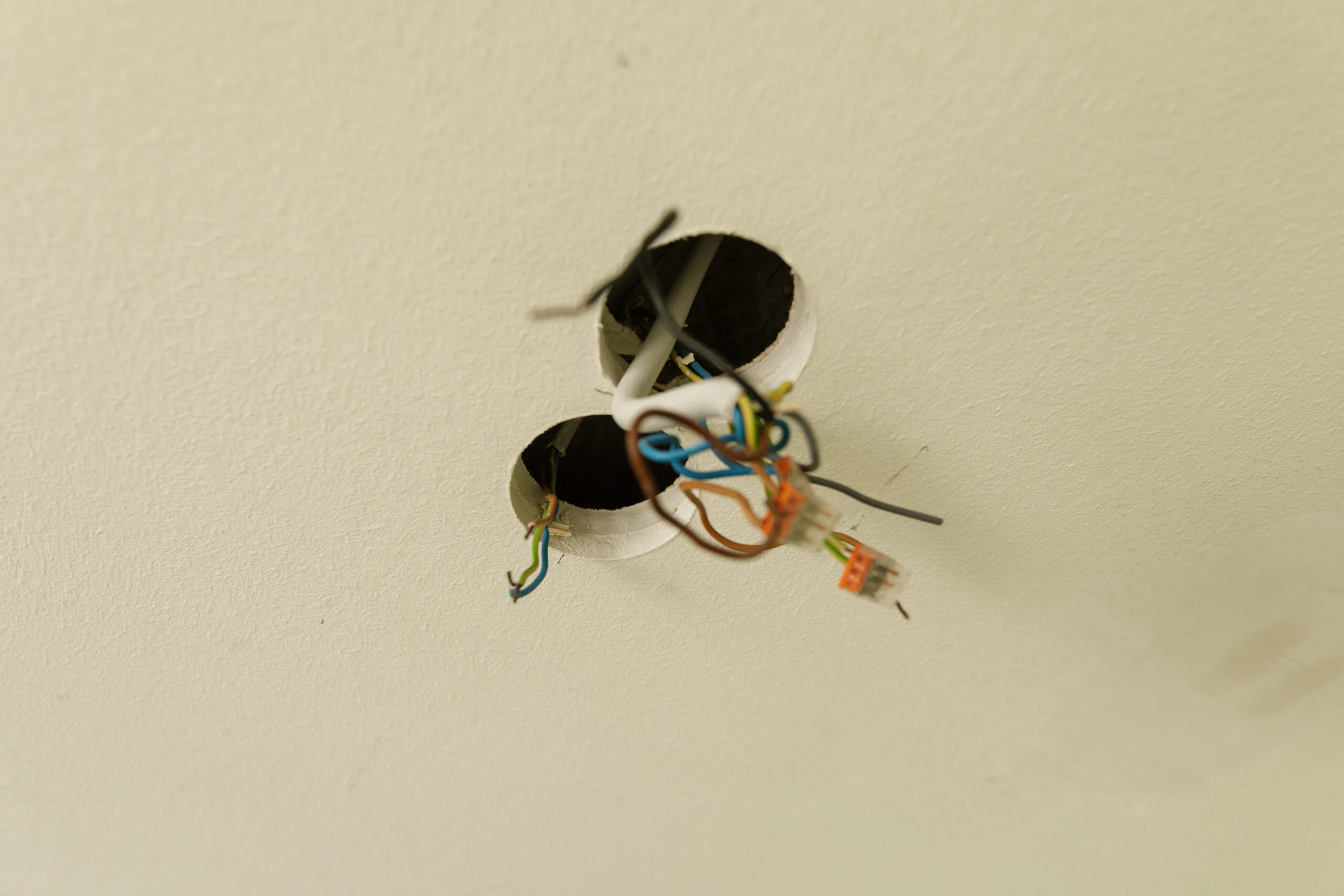 Exposed Wiring in Ceiling Holes