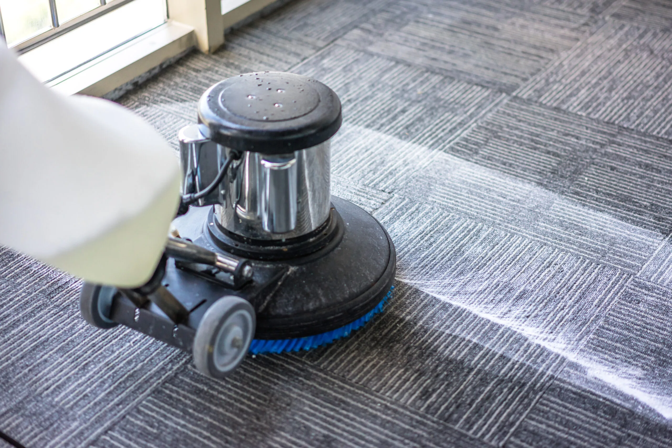 Floor care and cleaning services with washing machine