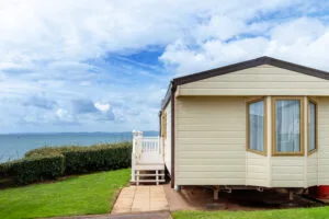 Caravan holiday park with white mobile houses, typical resort of | | Bay Management Group Texas