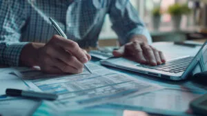 Financial research. Government taxes and calculation tax return concept. typical business property tax for austin texas | | Bay Management